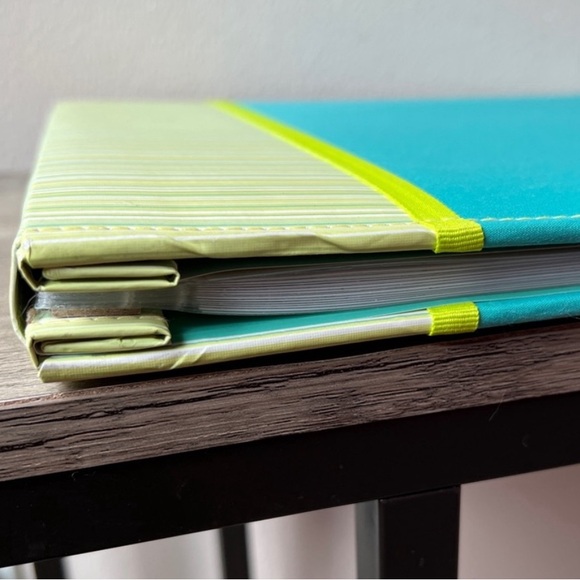 New Old Stock Creating Keepsakes 12x12 Teal Green Stripe Scrapbook Album 15 Pg - Picture 6 of 14